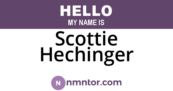 Scottie Hechinger
