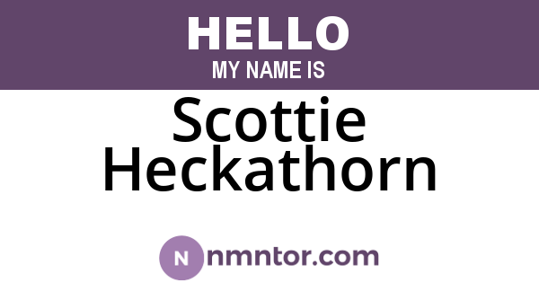 Scottie Heckathorn