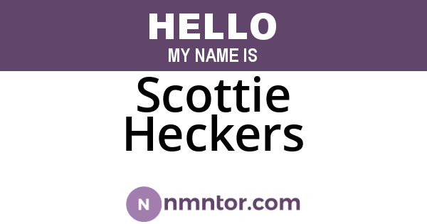 Scottie Heckers