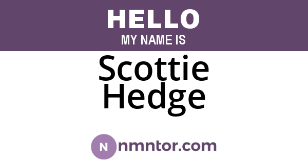 Scottie Hedge