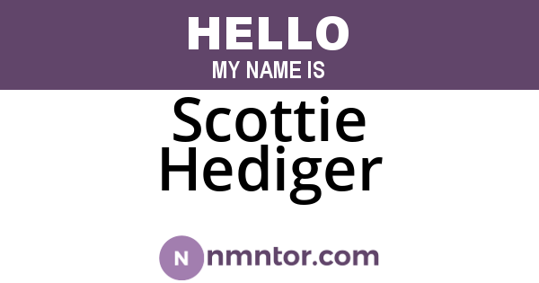 Scottie Hediger