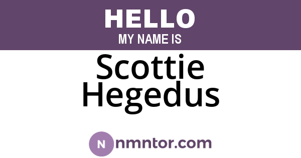 Scottie Hegedus