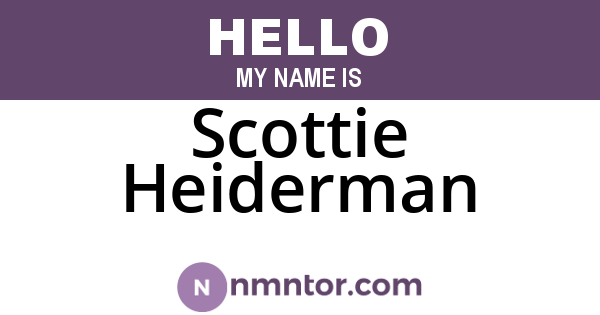 Scottie Heiderman