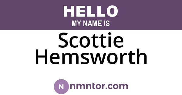 Scottie Hemsworth
