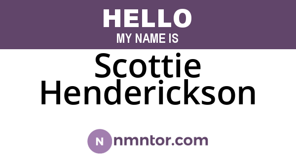 Scottie Henderickson