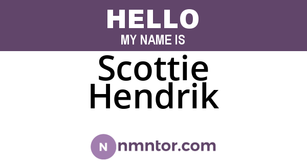Scottie Hendrik
