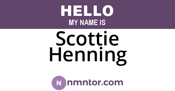 Scottie Henning