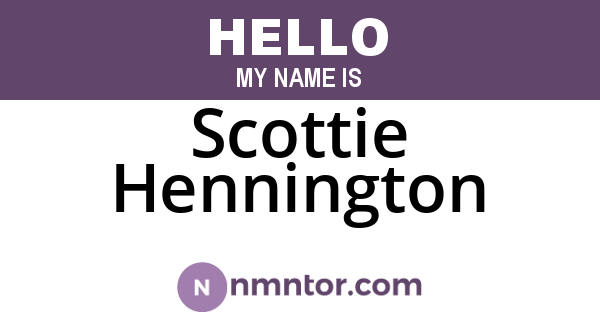 Scottie Hennington