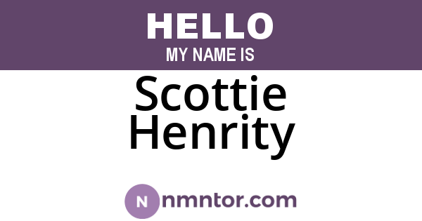 Scottie Henrity