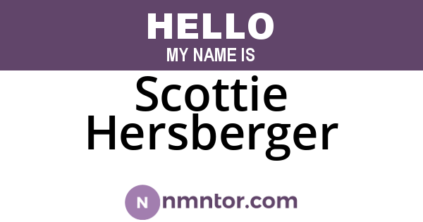 Scottie Hersberger