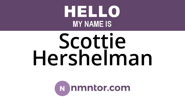 Scottie Hershelman