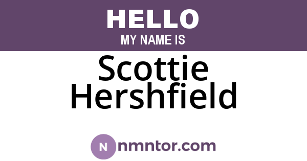 Scottie Hershfield