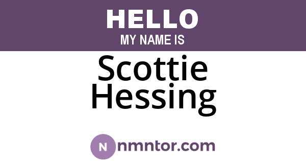 Scottie Hessing