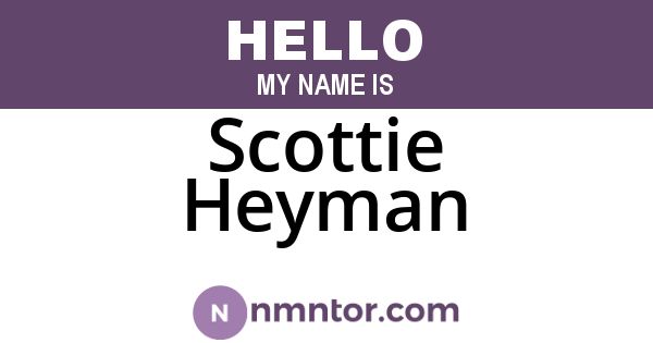 Scottie Heyman