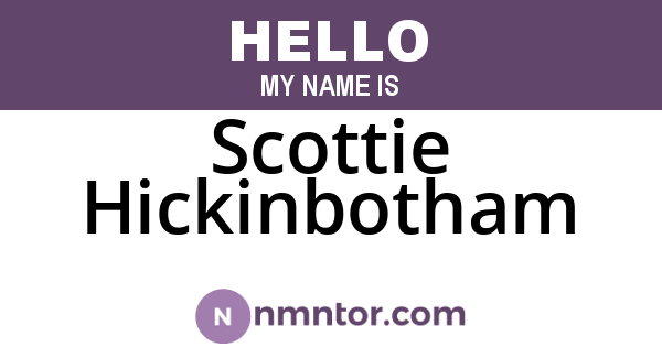 Scottie Hickinbotham