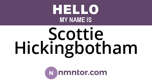 Scottie Hickingbotham