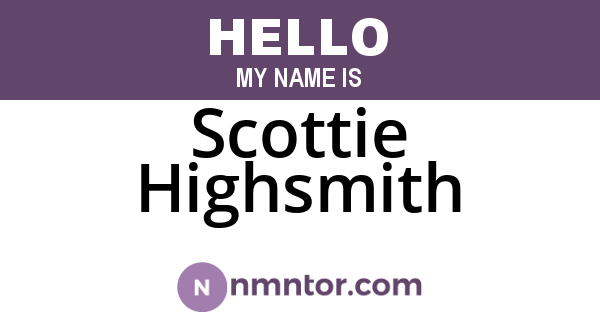 Scottie Highsmith
