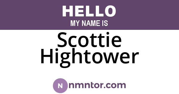 Scottie Hightower