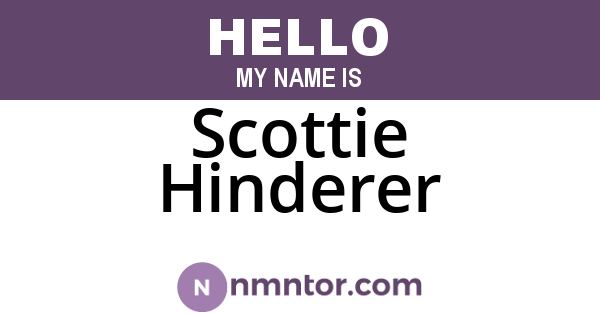 Scottie Hinderer