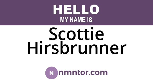 Scottie Hirsbrunner
