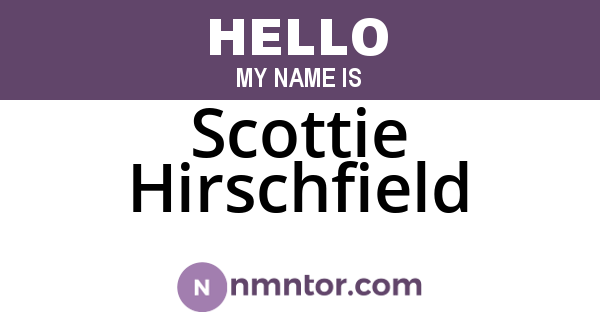 Scottie Hirschfield
