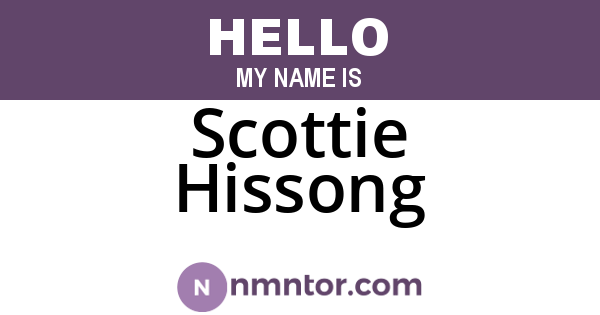 Scottie Hissong