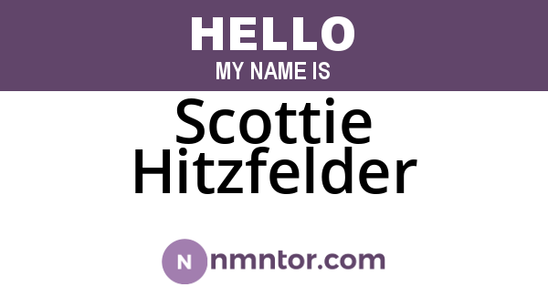 Scottie Hitzfelder