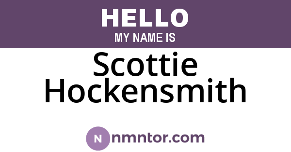Scottie Hockensmith
