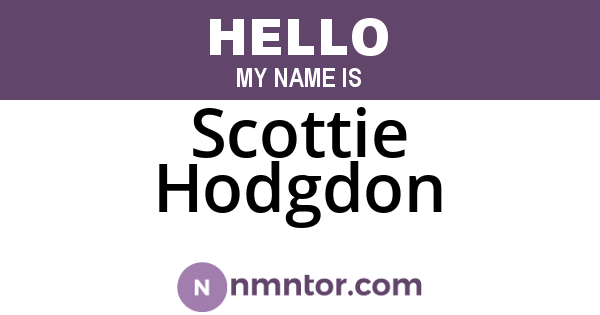 Scottie Hodgdon
