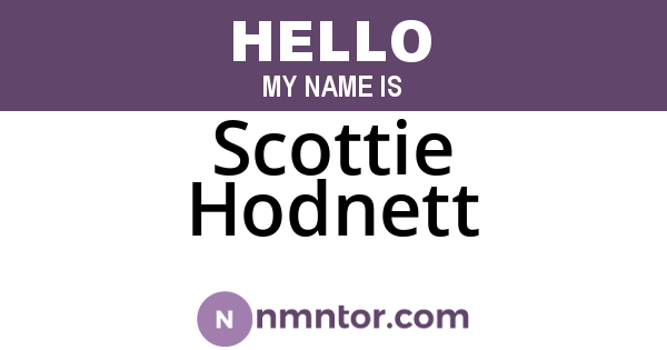 Scottie Hodnett