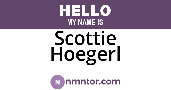 Scottie Hoegerl