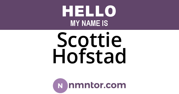 Scottie Hofstad