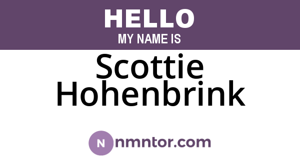 Scottie Hohenbrink
