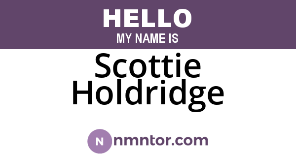 Scottie Holdridge