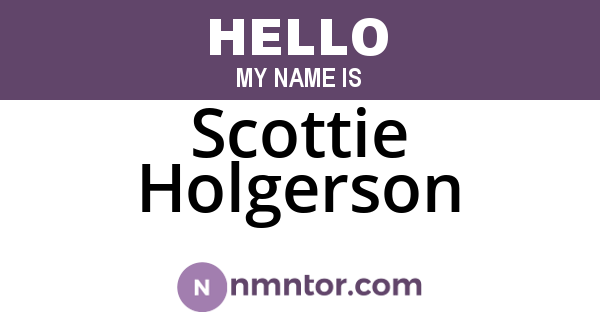 Scottie Holgerson