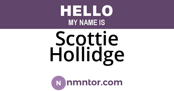 Scottie Hollidge
