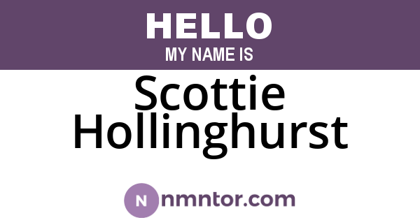 Scottie Hollinghurst