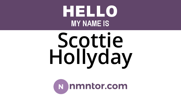 Scottie Hollyday