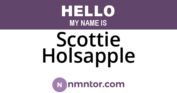 Scottie Holsapple
