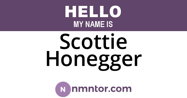 Scottie Honegger