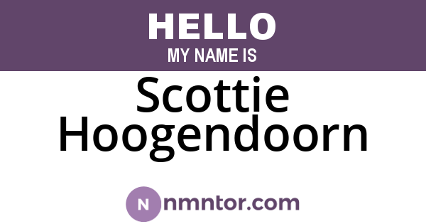 Scottie Hoogendoorn