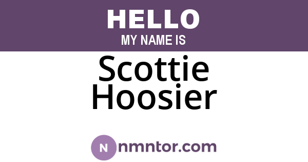 Scottie Hoosier