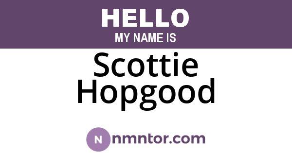 Scottie Hopgood