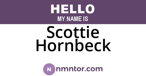 Scottie Hornbeck