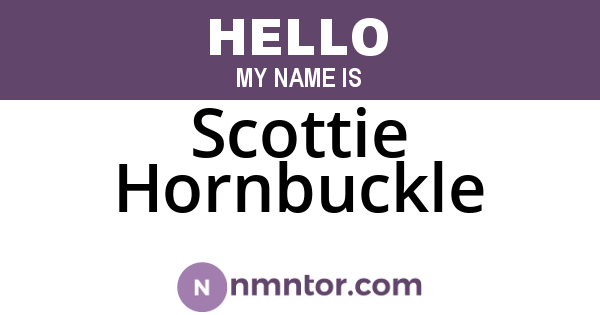 Scottie Hornbuckle