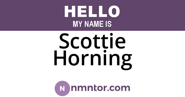 Scottie Horning