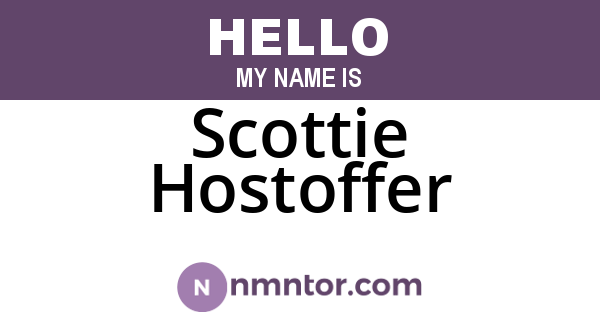 Scottie Hostoffer