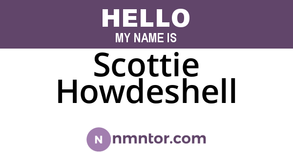 Scottie Howdeshell