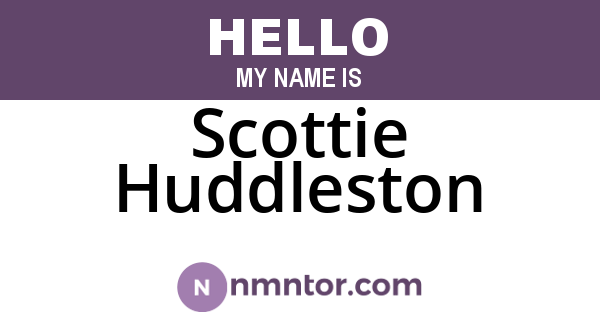 Scottie Huddleston