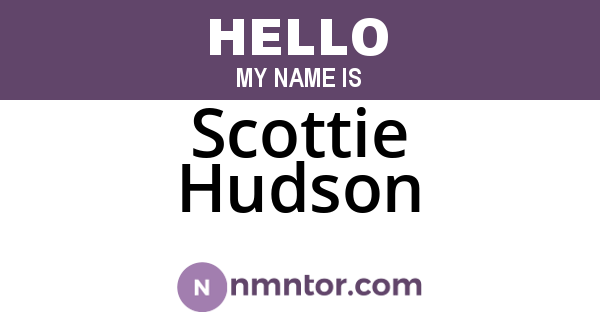 Scottie Hudson
